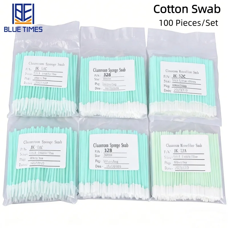 Bluetimes 100PCS/Lot Dust-free Industrial Cleaning Swabs For Optical Lens Inkjet Printers And Photo Printer Printhead Cleaning