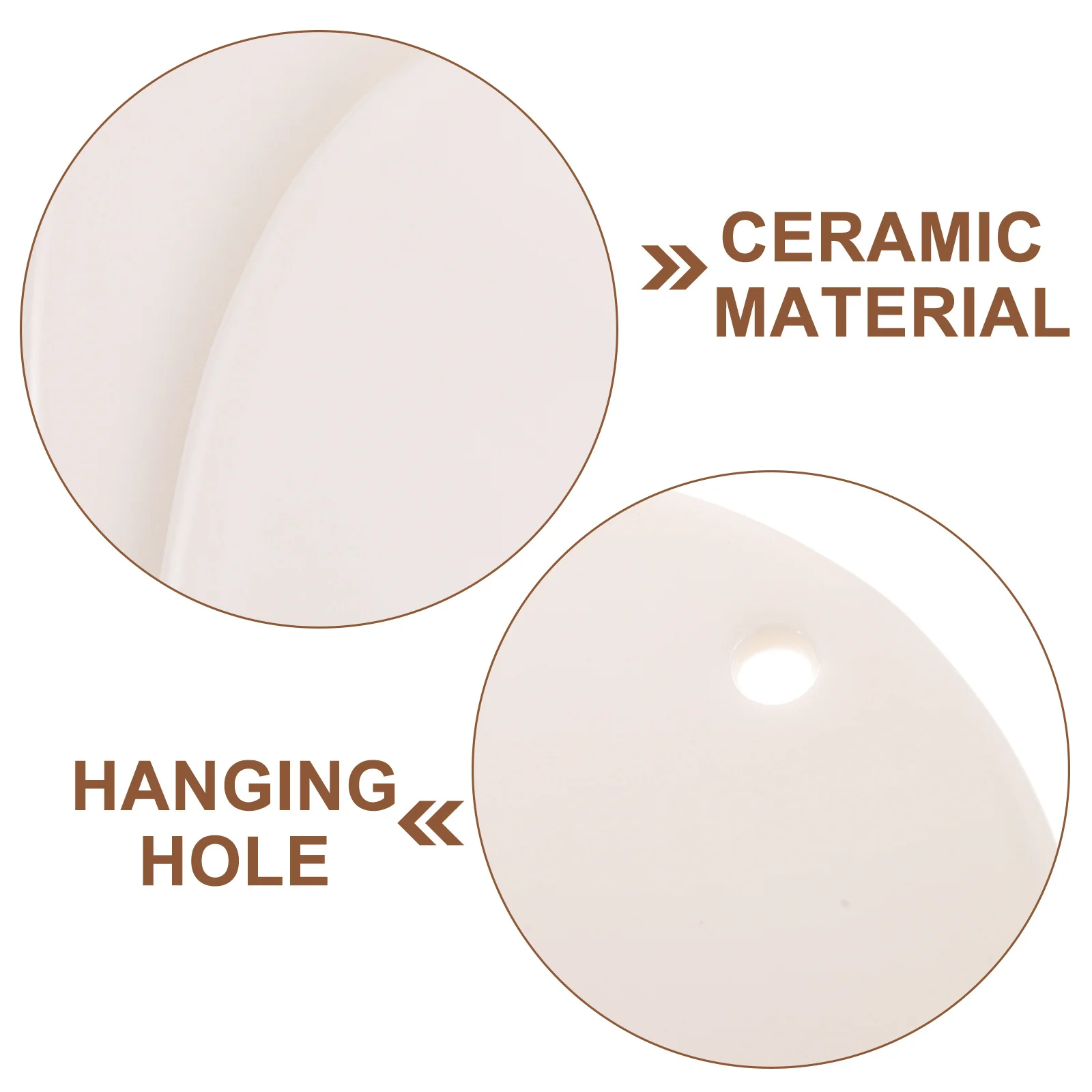 

3Pcs DIY Ceramic Heart Blank Pendants Crafts Painting Drawing Hanging Decorations for Kids Home Festival Office Tags