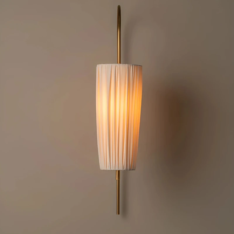 Handcrafted Fabric Lampshade Wall Lamps French Retro Luxury LED Wall Sconces Living Room Background Bedroom Headboard Staircase