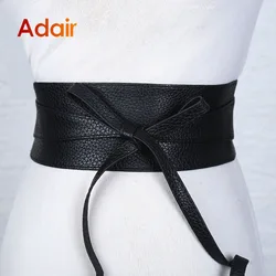 Fashion Women Belt for Dress Leather Bowknot Wide Belts Waistband Coat Corset Designer Luxury Brand Solid Color Waistbelt DT007