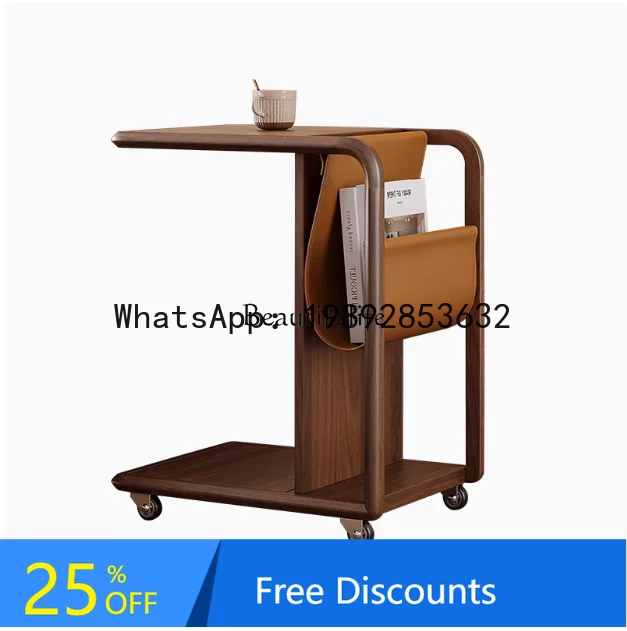 HH ** Sofá italiano para el hogar, borde de color nogal, algunas bolsas de libros de madera maciza, esquina, algunas salas de estar, apartamento pequeño