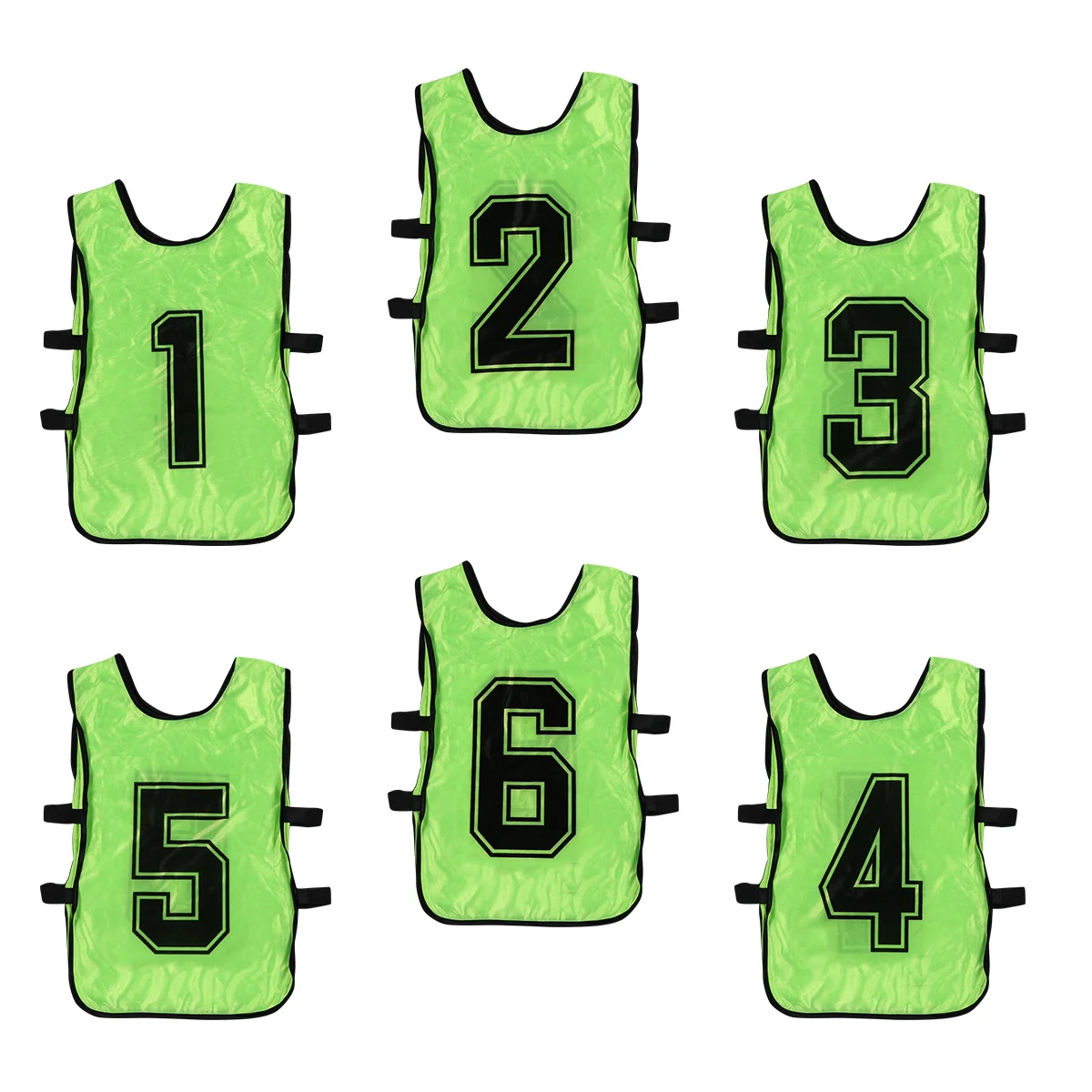 

6Pcs Breathable Polyester Sports Pinnies Durable Professional Loose Fit Easy on Off Team Practice Vest for