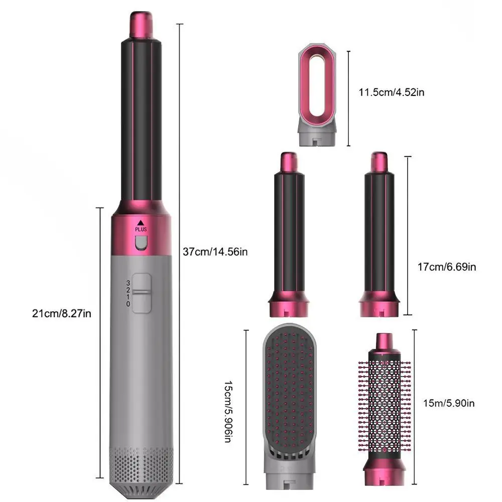 5 In 1 Hair Dryer And Styler Kit With Professional Hot Air Brush Curling Iron Hair Straightener For Curling And Straightening gallery 5