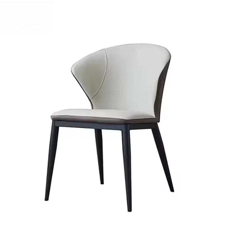 #Hot Sale Elegant Leather Dining Chair with Fully Enclosed Backrest Comfortable Chair for Dining Room