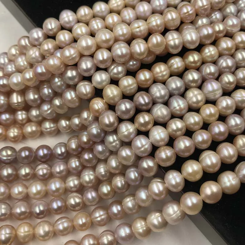 [ELEISPL Wholesale 20 Strands 7-8mm Purple Freshwater Pearl Strings #22010281