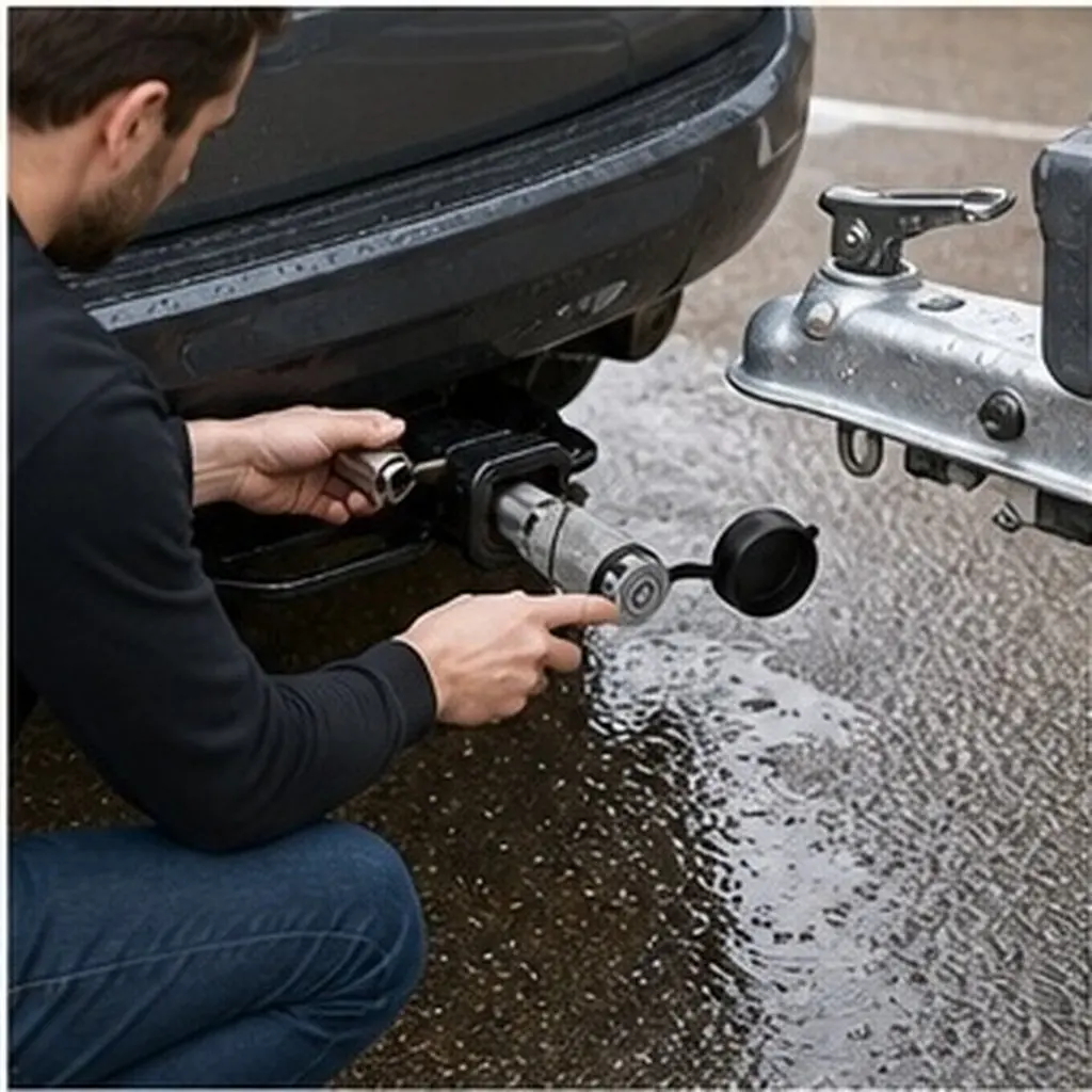 Trailer Hitch Receiver Lock Heavy Duty All Steel Anti-Theft Elbow Style Pin Lock Waterproof Keyhole Rain Resistant Easy Install