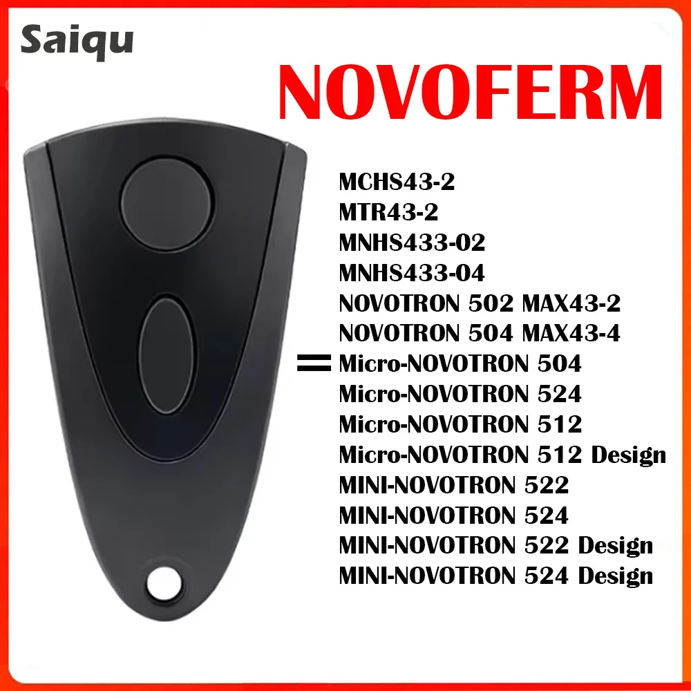 433Mhz Garage Door Opener For NOVOFERM MINI-NOVOTRON 522 MINI-NOVOTRON 524 Remote Control Garage Door 433.92MHz Rolling Code