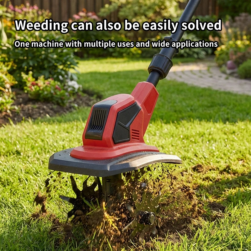 SENGXIN Handheld Electric Hoe Rotary Tiller Metal Lithium Battery 4.0Ah Micro-Weeding Soil Loosening Household Small Cultivator