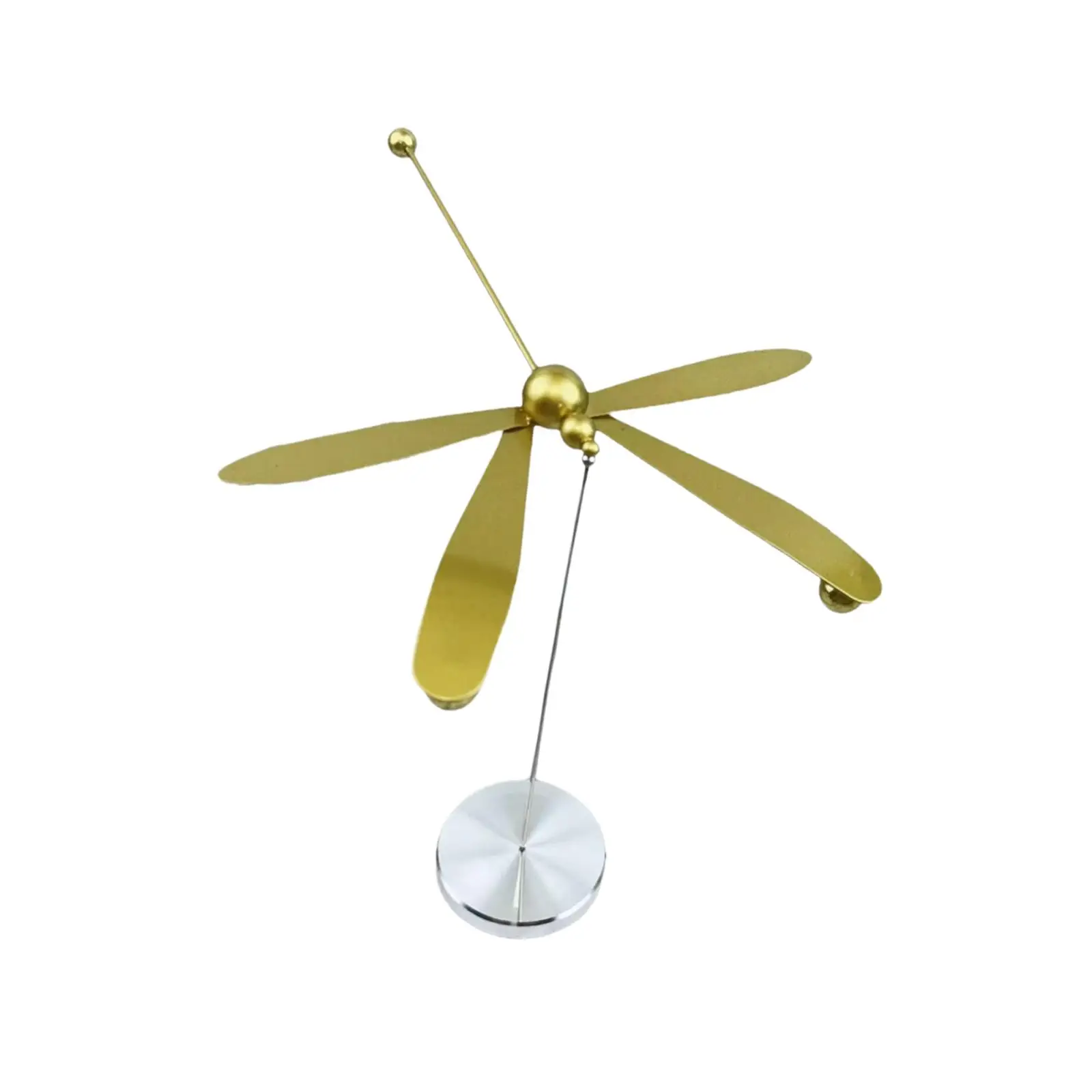 Decorative Dragonfly Metal Balance Toy Artistic Desk Sculpture for Room Decoration Luxury Home Collectible