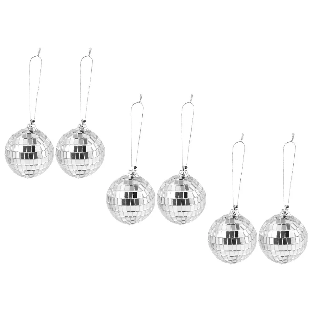 

6Pcs Christmas Disco Ball Ornaments Mirror Surface Hanging Pendants for Xmas Tree Door Wall Decor Christmas Disco Ball Ornament