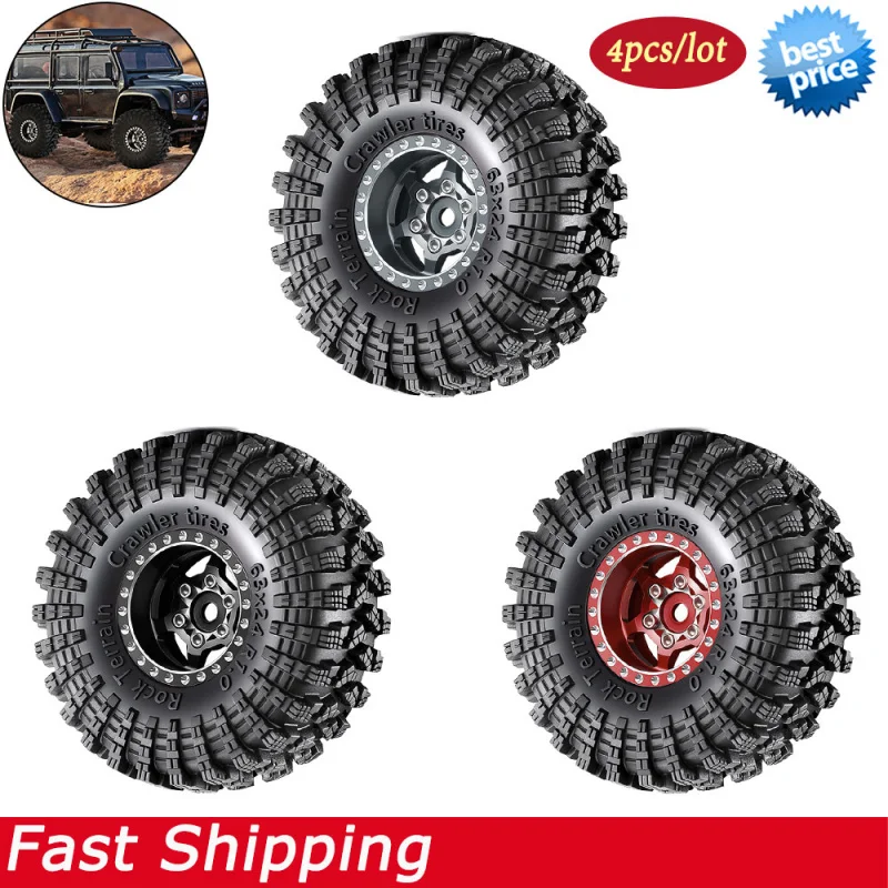 

1.0inch New RC Crawler Beadlock Tires and Wheels for 1/18 Traxxas TRX4M 1/24 Axial SCX24 AX24 FCX24 Upgrade Parts