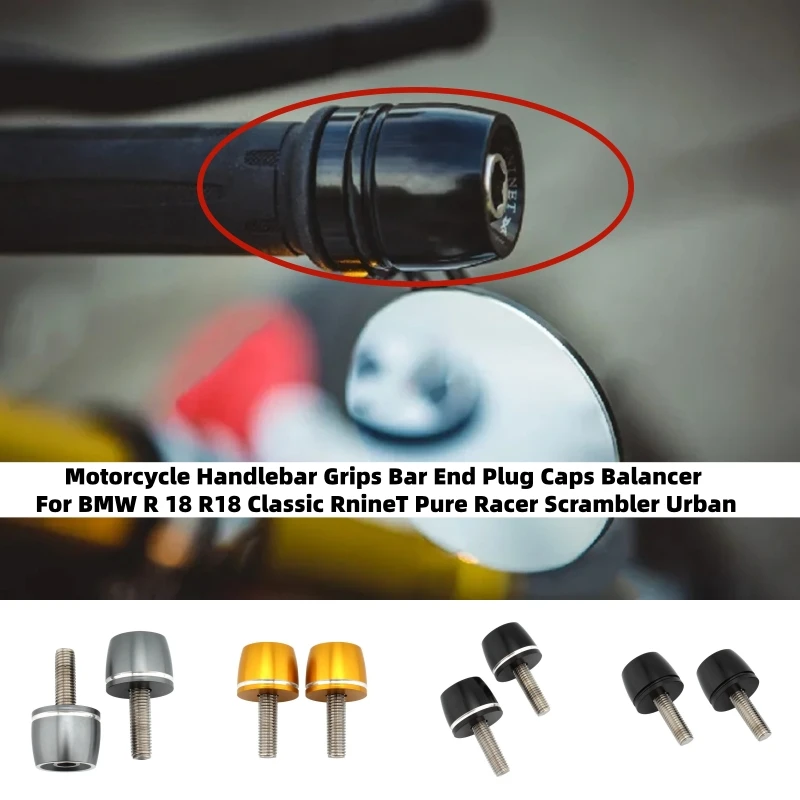 

Ручки для мотоциклетного руля с заглушками-балансировками для BMW R 18 R18 Classic RnineT Pure Racer Scrambler Urban