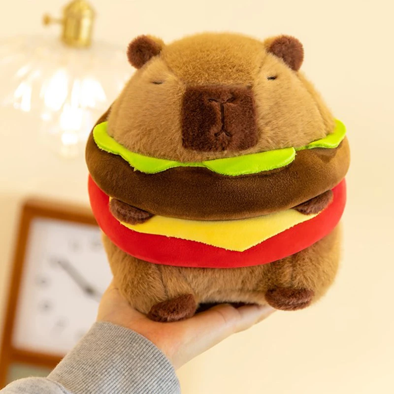 

Кавайная милая плюшевая игрушка гамбургера капибара Плюшевая Кукла имитация капибара милые мягкие плюшевые животные мягкий плюшевый подарок детские игрушки