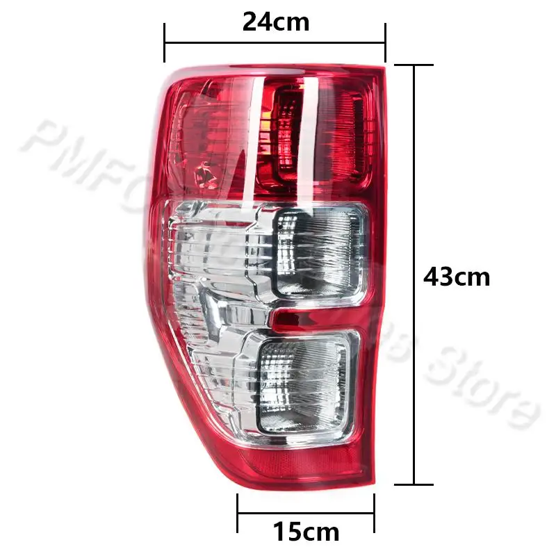 PMFC Rear Tail Lights Smoked Rear Tail Lamp Assembly For Ford Ranger PX T6 MK1 / MK2 WildTrak XLT XL XLS 2011 2012 2013 - 2018