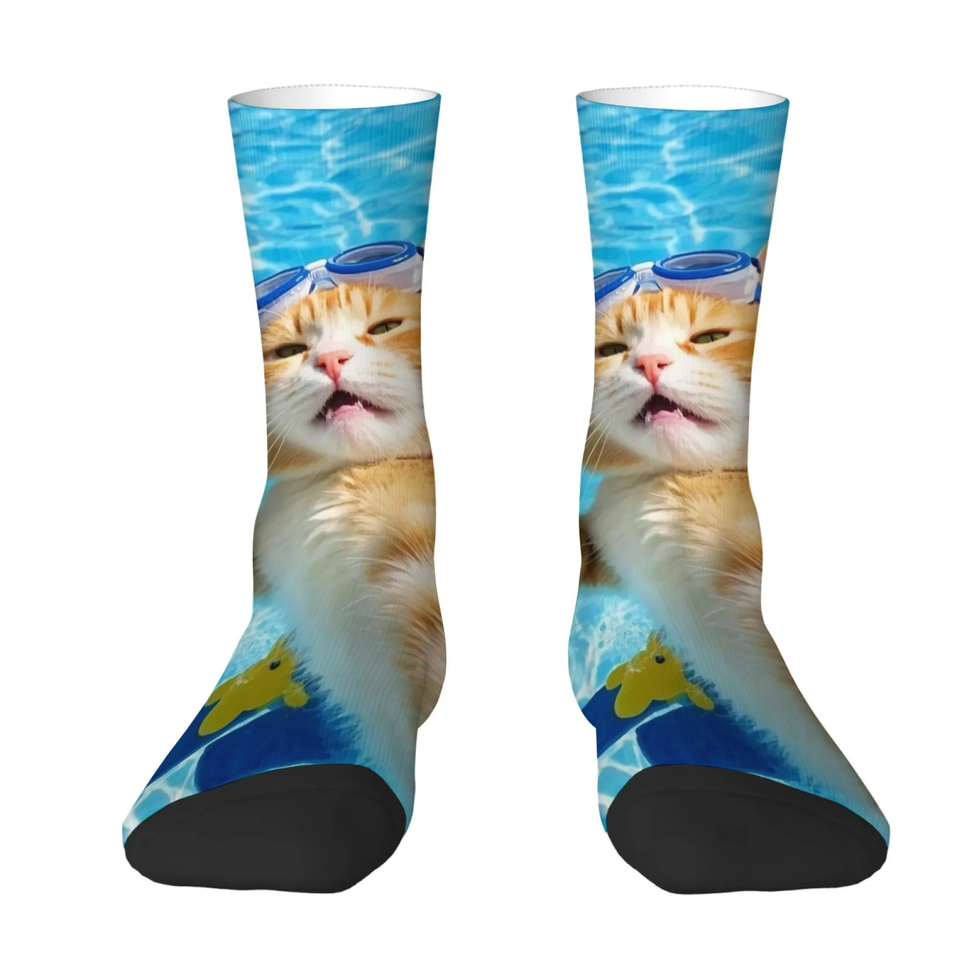 

Pool Cat Socks Non-Slip Lightweight Everyday Wear Men's Socks Cycling Hiking Music Festivals Parties Fashion Compression Socks