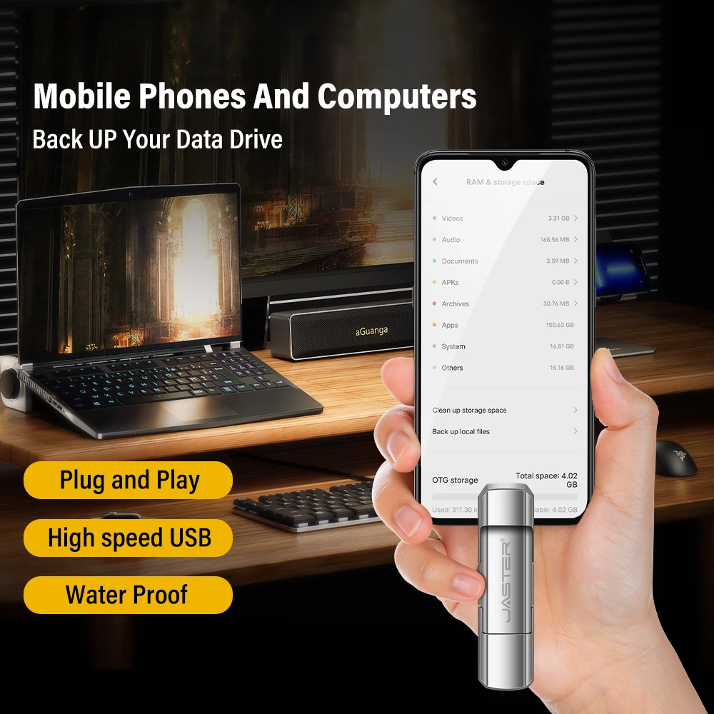 TYPE-C ファッションメタルペンドライブ 64 ギガバイト 128 ギガバイト防水 USB 3.1 フラッシュドライブ 256 ギガバイトメモリスティックビジネスギフト U ディスク