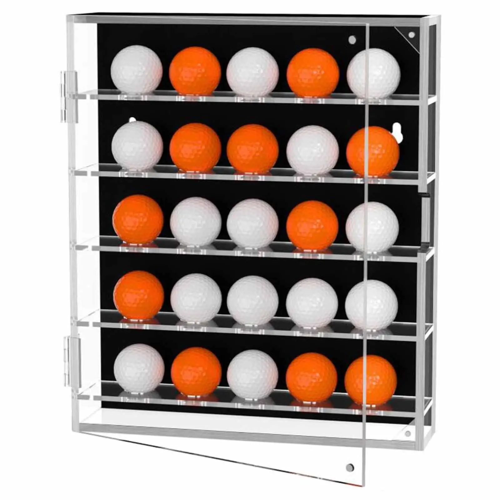 Clear Golf Ball Holder Dustproof Acrylic Display Case Ball Organizer Rack for Golf Enthusiast Room Decor