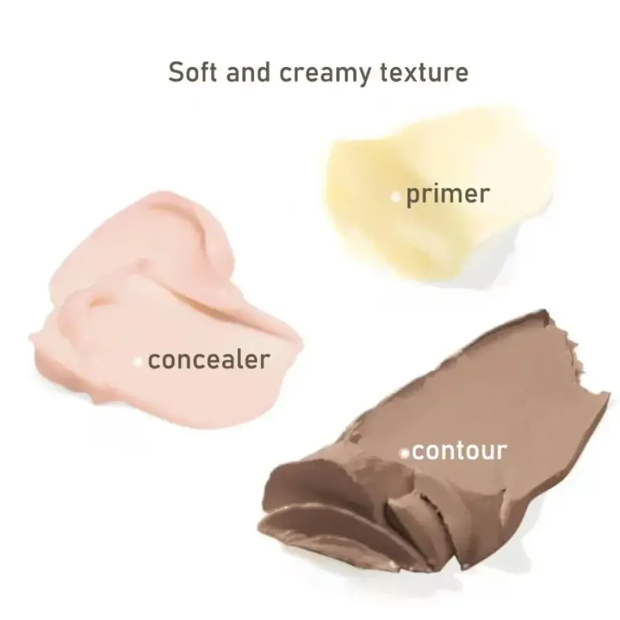 Judydoll Face Concealer Palette Butter Nourish Cream Cover Tear Trough Brighten Face Contour Shadow Concealer Highlighter Makeup