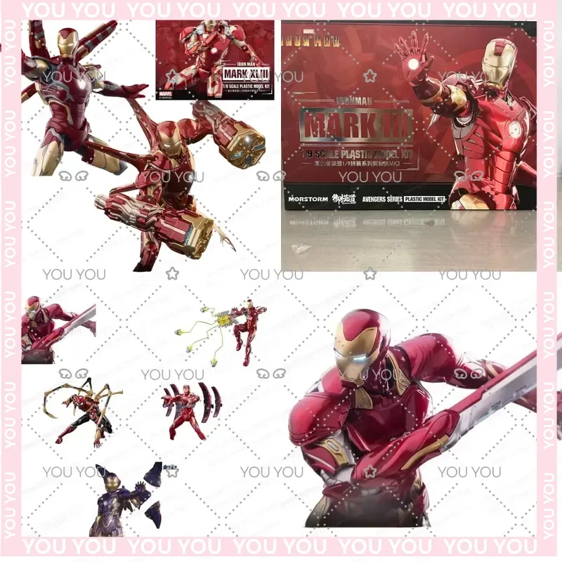 MORSTORM E-model para Marvel Iron Man MK50 MK49 MK46 MK47 MK43 MK7 Iron Spider-Man Deluxe Figura de Acción Ensamblada a Escala 1/9