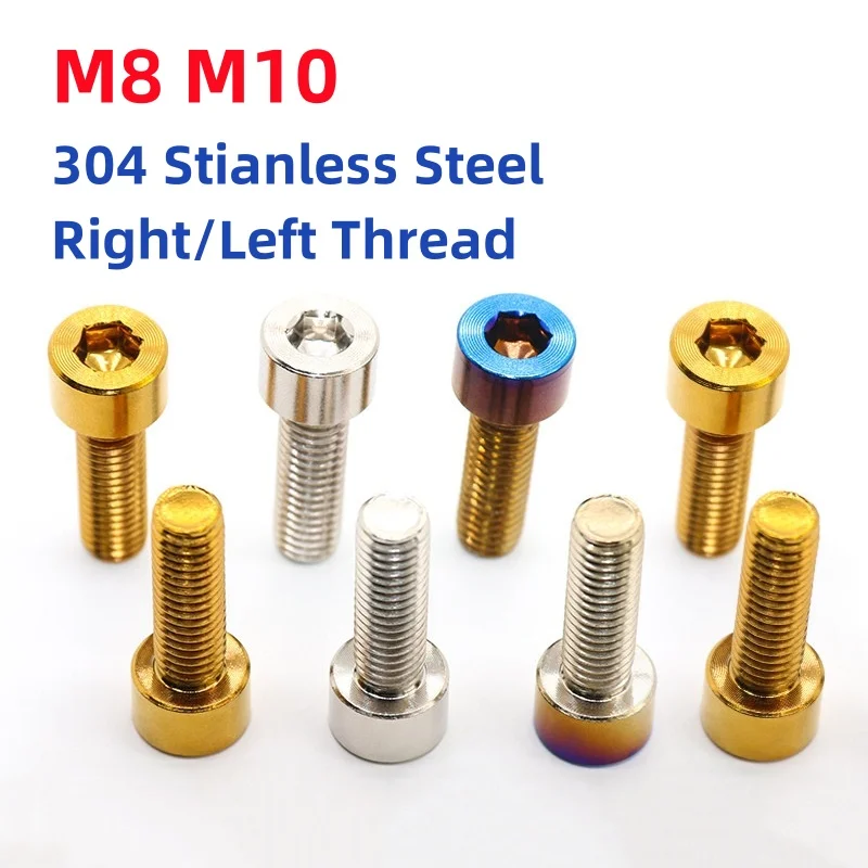 

M8 M10 Plated 304 Stianless Steel Hex Socket Cap Screw Bolt For Bike Mtb/road Seatpost set Brake