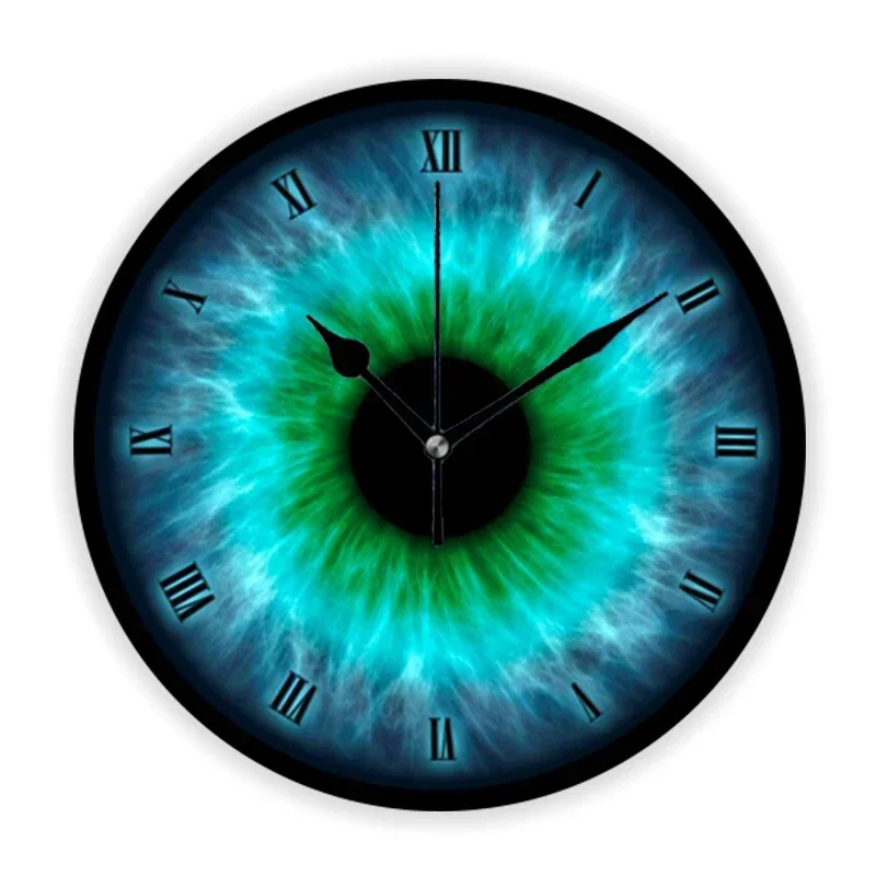 Mystic Elegance in Urban Contemporary Style Eye Eyeball Wall Clock Modern  Watch for Living Room Bedroom Decor Gift 12inch