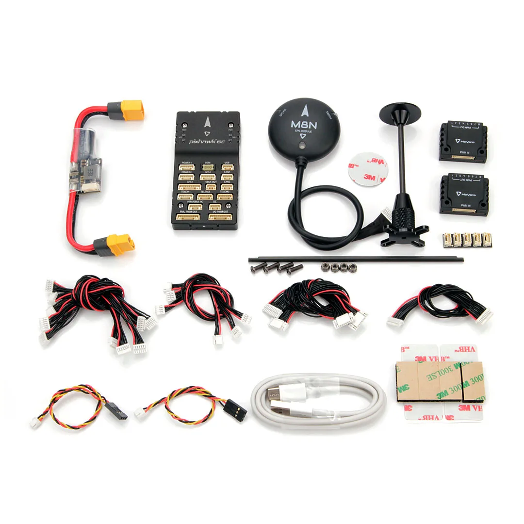 

Hot Sales Holybro Pixhawk 6C Autopilot H743 Flight Controller (Aluminum Case) PM02/PM07 Power Module M8N GPS for RC Multirotor