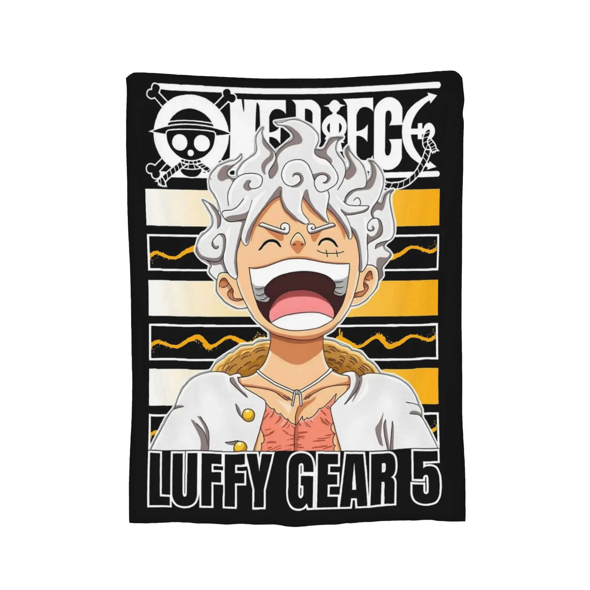 Ones Pieces Luffy Gear 5 Blanket Flannel Autumn/Winter  Breathable Ultra-Soft Throw Blanket for Bedding Outdoor Bedspreads