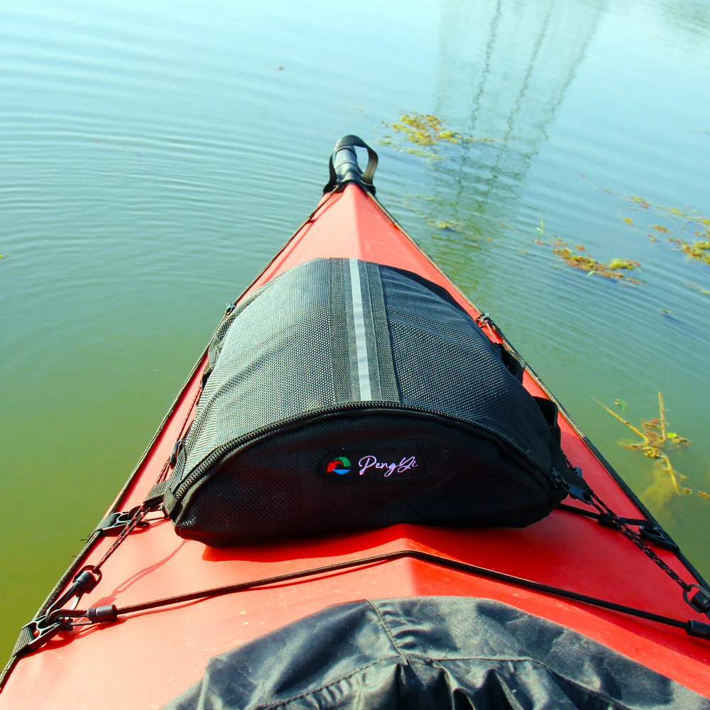 Kayak Mesh Storage Bag, Paddle Board Deck Bag with Reflective Strips, Waterproof, Surfboard, Boat, Canoe