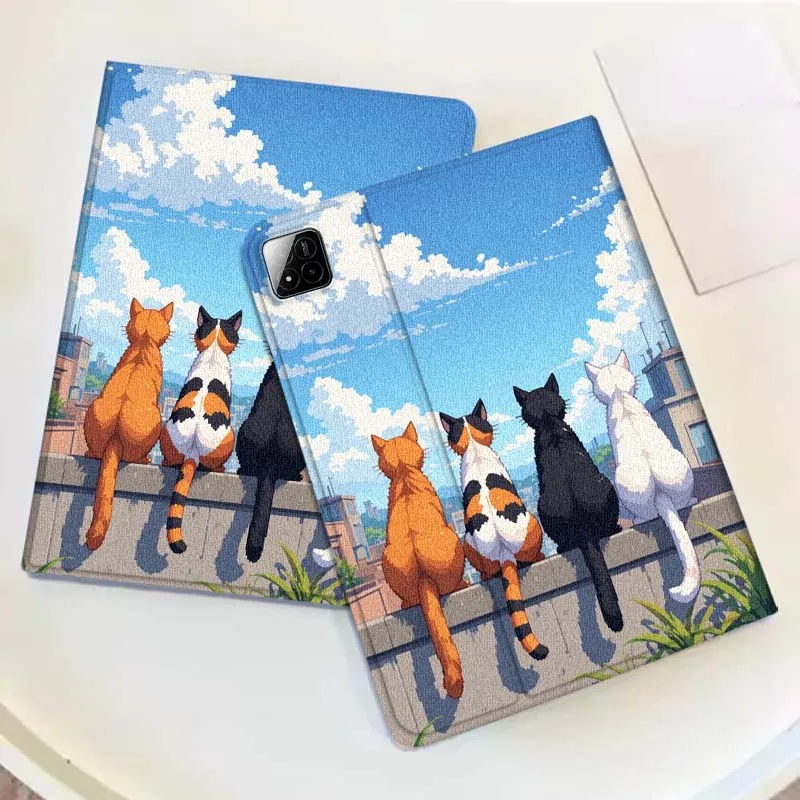 

Cartoon Art Cat For Xiaomi Redmi Mi Pad 4 5 6 6s 7 7s SE Pro 2 11 Plus Max 12.4 11 11.2 12.5 8.7 inch Tablet Case