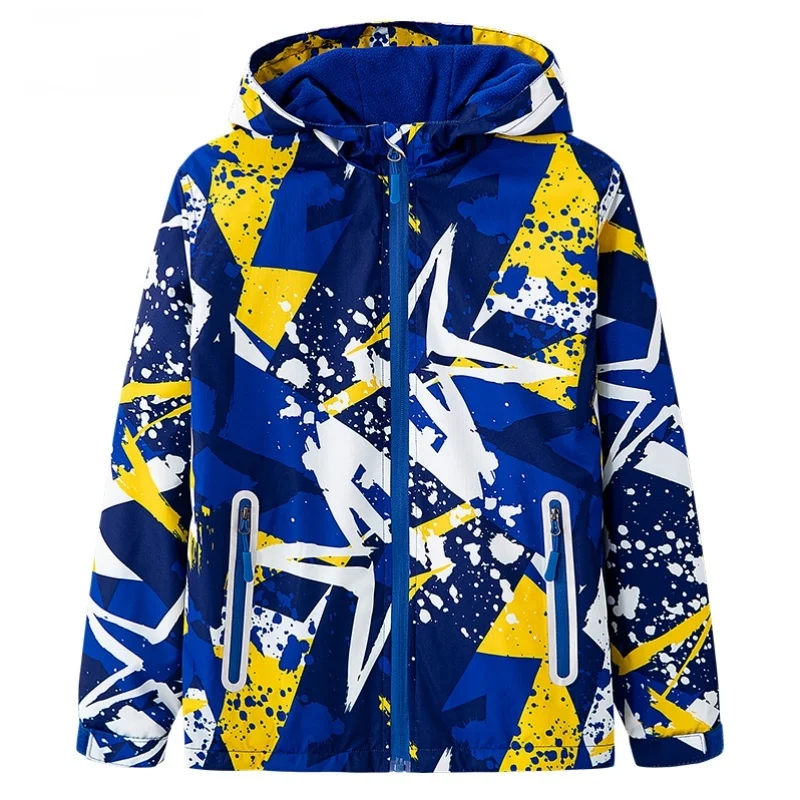 Dubbped Kids Rain Jacket Hooded Lined Rubber RainCoats for Girls Boys Waterproof Windproof Size 3-14Y