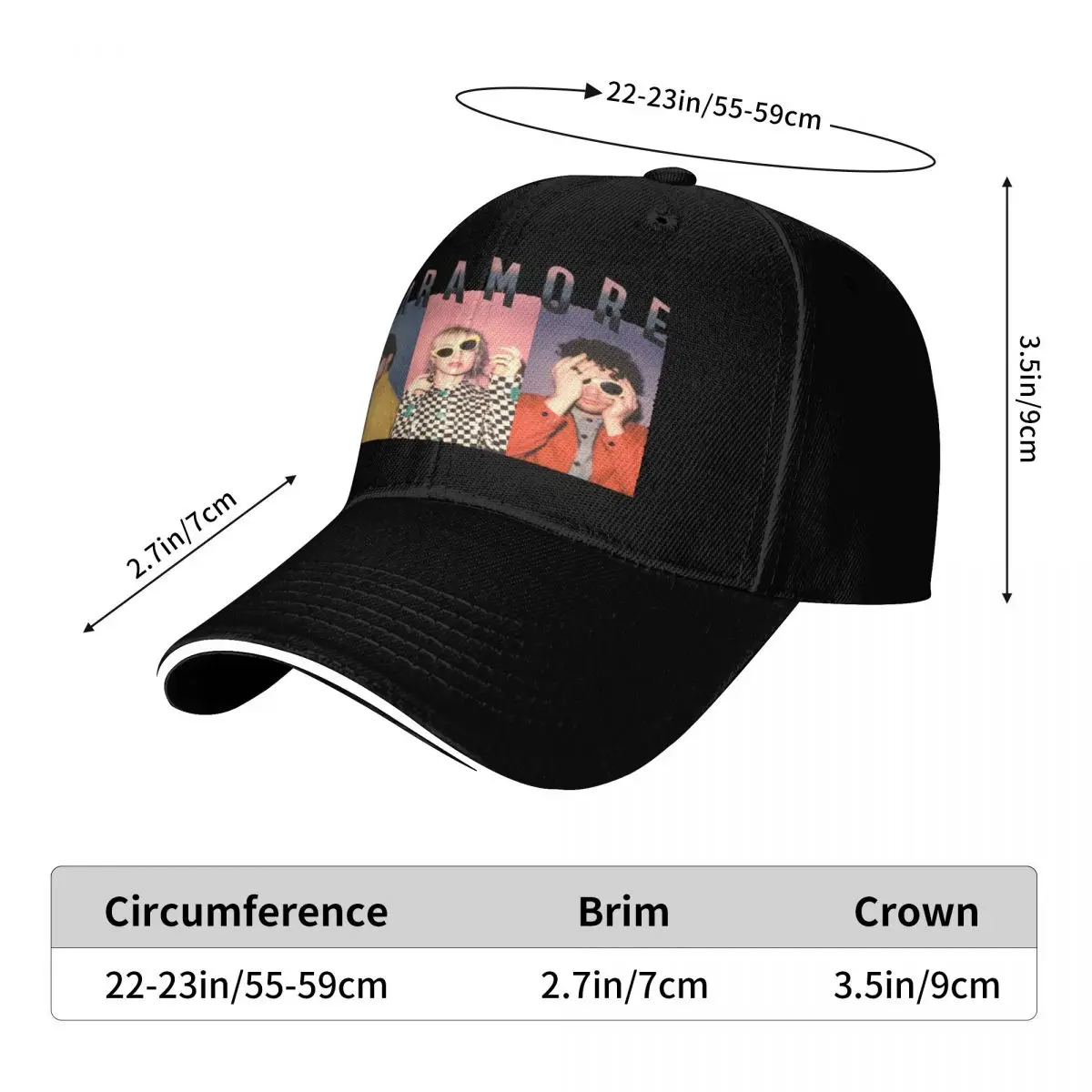 Paramore Concert Caps Caps Men Baseball Caps Women's Baseball Cap Man Hat Baseball Caps