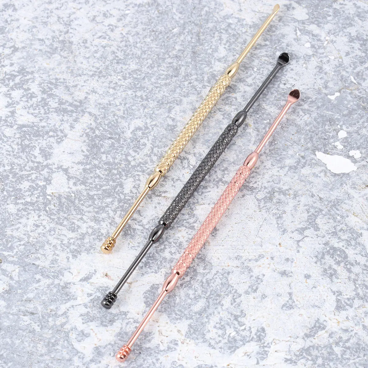 3Pcs Rustproof Stainless Steel Earpick Set Portable Earwax Remover for Effective Ear Cleaning Adults Kids Ear Scoop