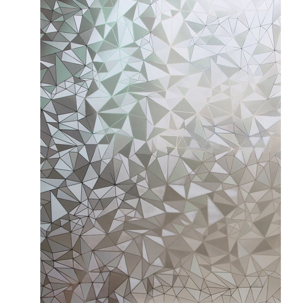 

3D Triangle No-Glue PVC Static Window Films Frosted Glass Sticker (45X200cm