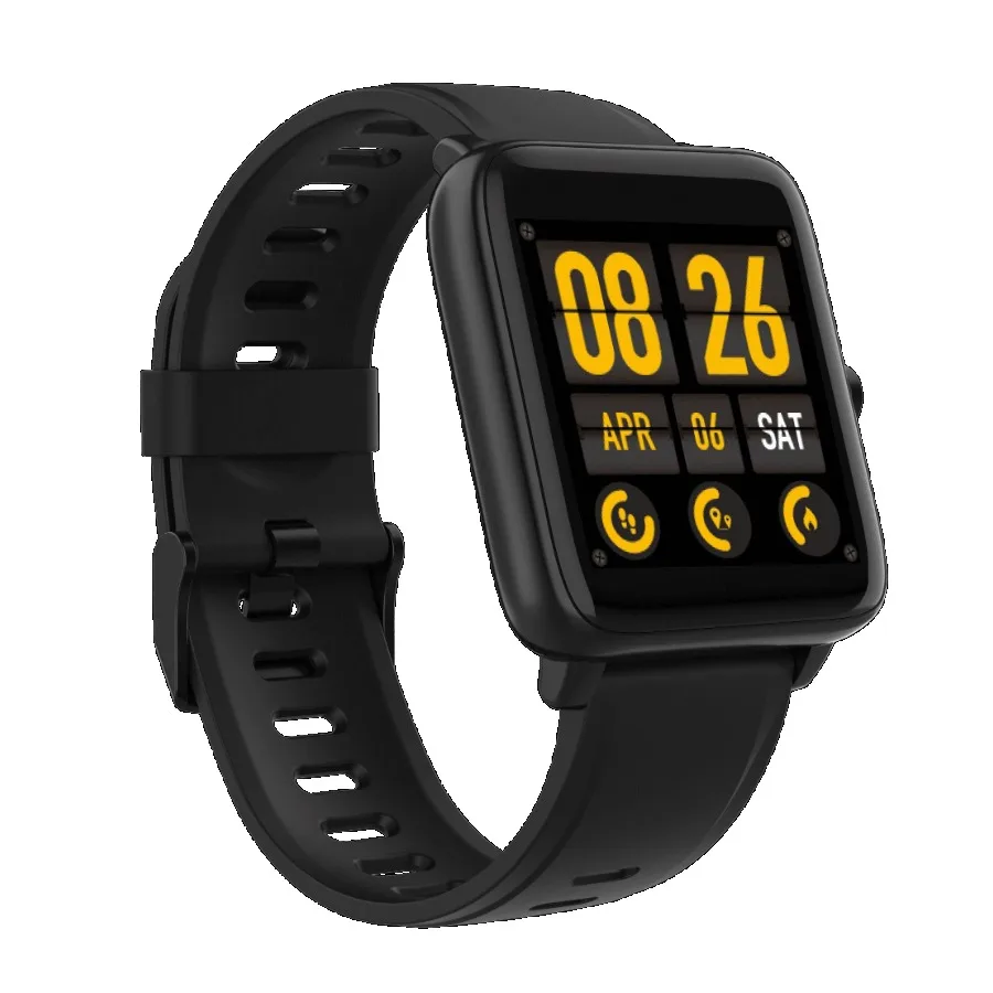 

Умные часы Vibe Lite черного цвета с монитором сна, уведомлениями, GPS, трекером тренировок и водонепроницаемостью