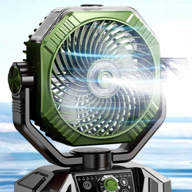 

Camping fan rechargeable long battery life fishing silent cooling artifact