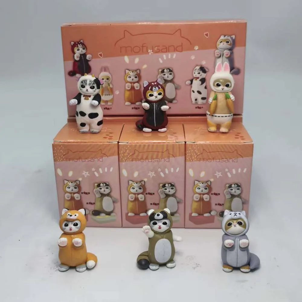 

Mofusand Cats Wearing Animal Clothes Blind Box Gift Cute Toys Desktop Ornament Girl's Gift Birthday Present Collectable Figurine