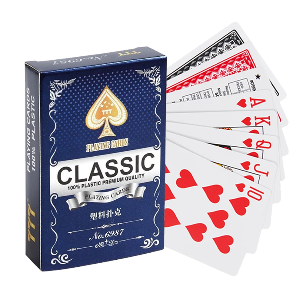 2 Decks Plastic Playing Cards Red and Blue Standard Index Game  Poker Cards Traveling Decks Cards for Teens Adults