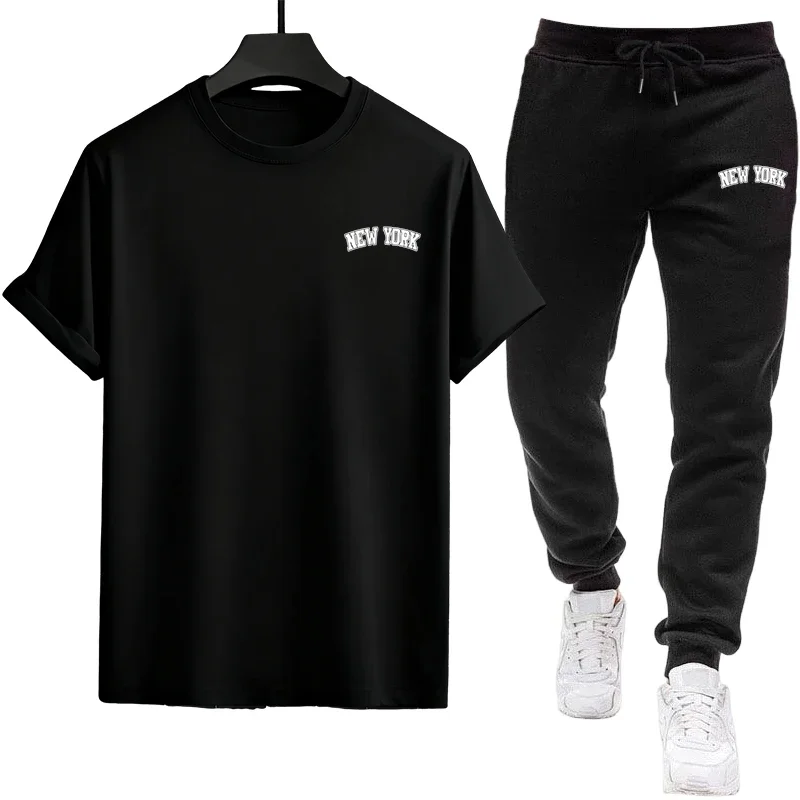 

Mens Tracksuit Printing Casual Sportswear Outdoor Fitness Sports Jogging Man Clothing 2026 Single Piece T-shirt Pants Training