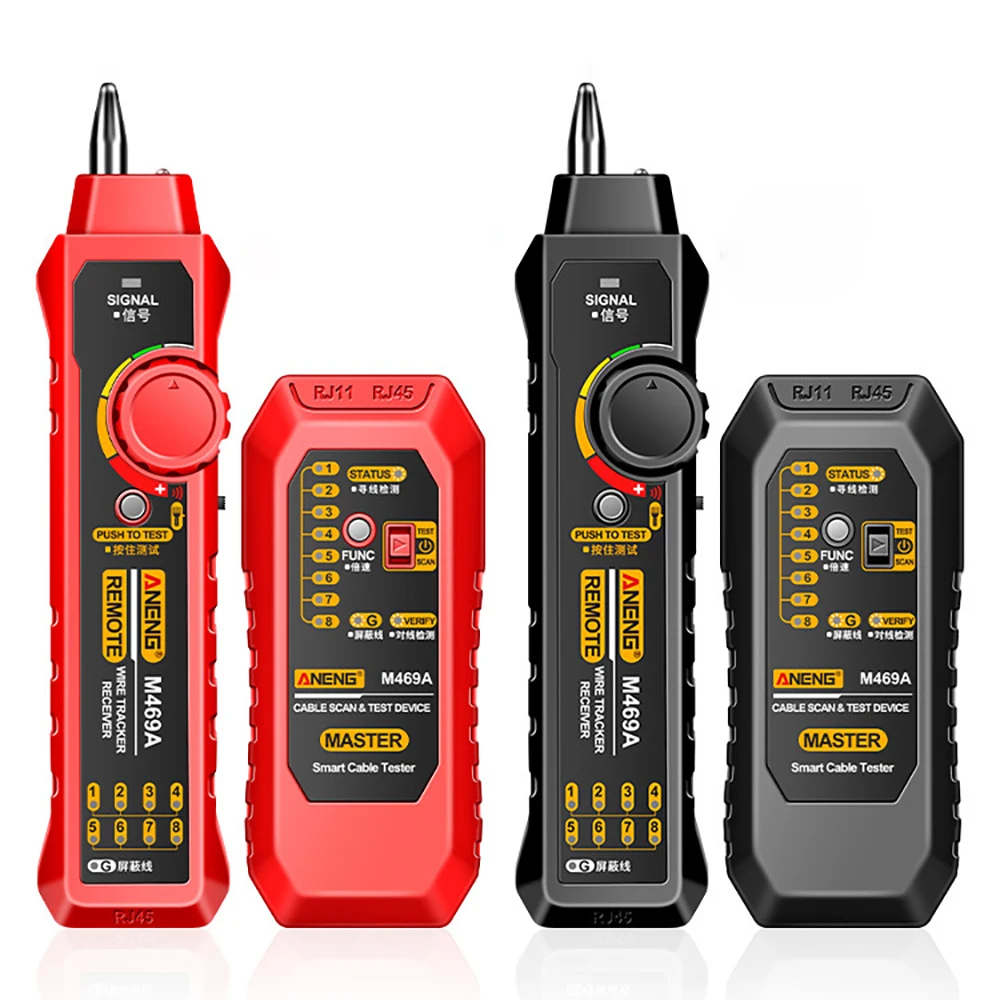 Сетевой кабельный прибор ANENG M469A, тестер для обнаружения RJ45 RJ11 LAN кабелей, инструмент для защиты от помех, для ремонта сети