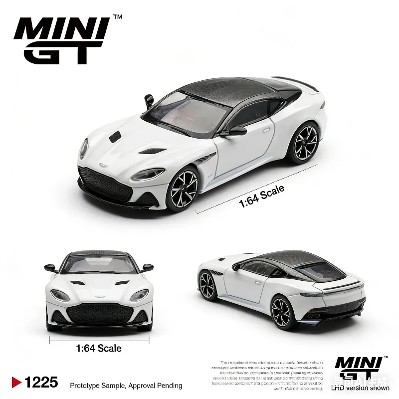 MINI GT 1:64 Aston Martin DBS Stratus Cast Alloy Static Car Model, Boys' Holiday Gift Toy, Adult Collection Decoration Piece.