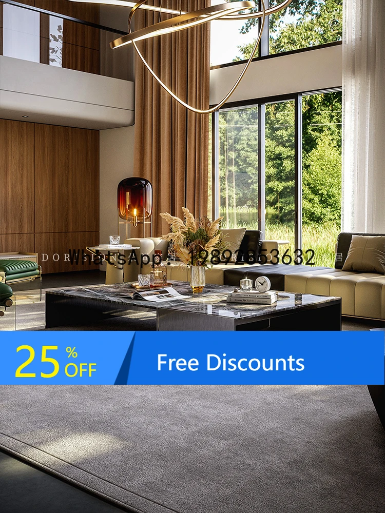 YFY Light Luxury Coffee Table Set Villa Living Room Marble Designer Style Italian Minimalist Modern High-End Feel