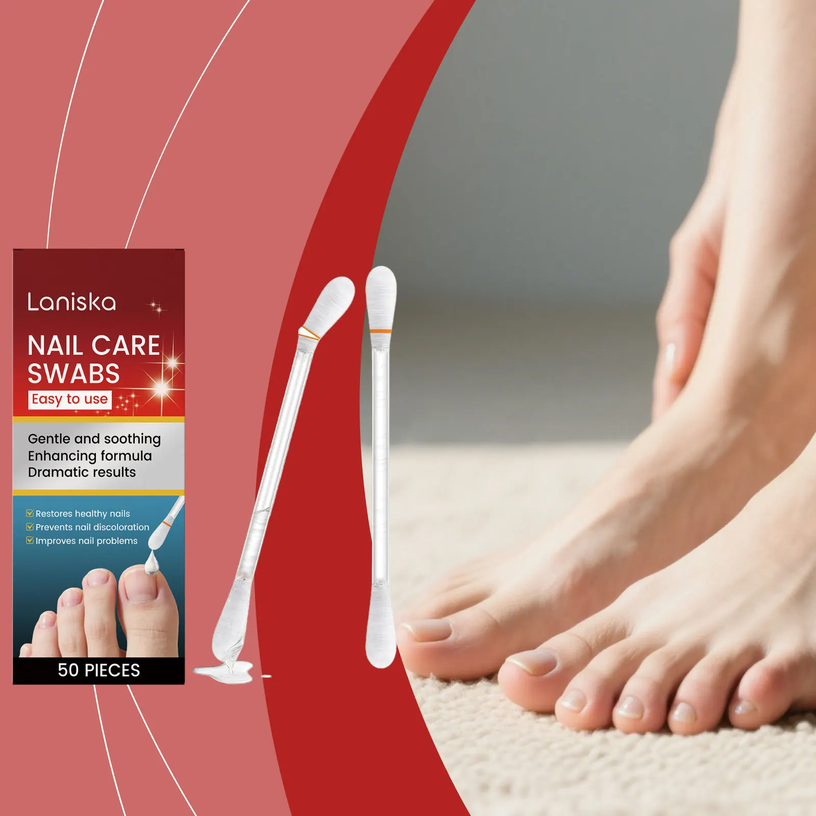 

50/100/150/200pcs Nail Fungus Removal Cotton Stick Anti Infection Repair Grey Toenail Paronychia Onychomycosis Nail Care Essence