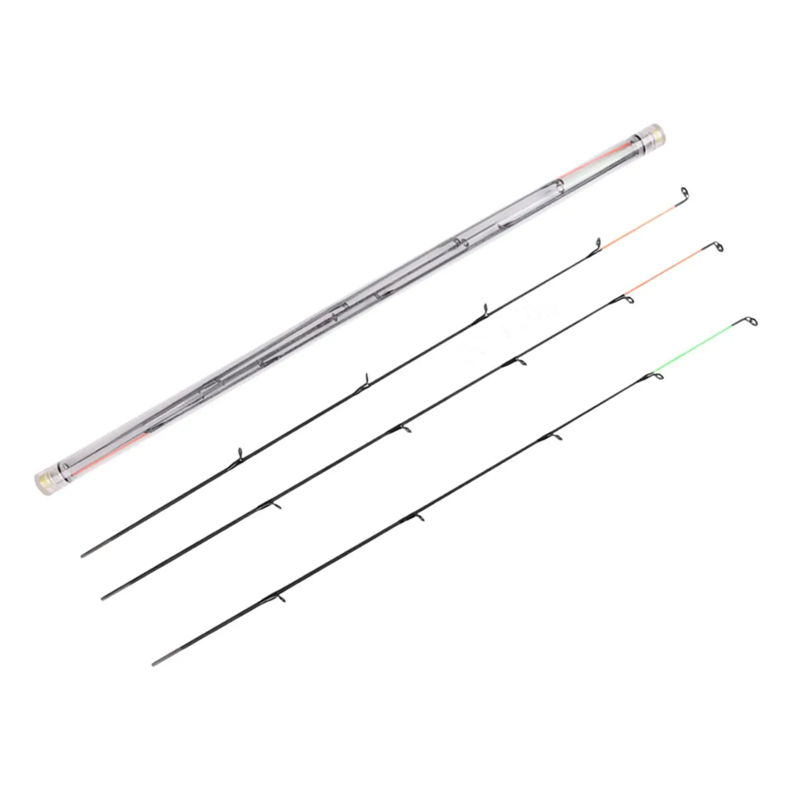 3x قضيب سمك الشبوط نصف طوف تلميح إصلاح قصبة صيد خشبية الملحقات المغذية الصيد رود 072 الألياف الزجاجية