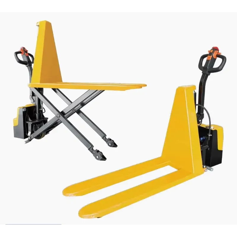 1000KG Full Electric High Lift Truck Pallet Scissor Lifting Tools Hydraulic Pump Lift Jack Forklift 800mm 24V 0 Table Size