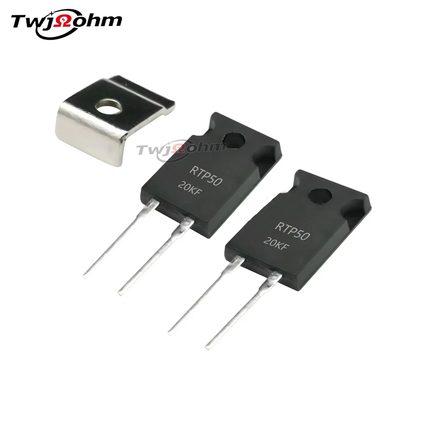 

2PCS TO2047 RTP50W thick film non inductive resistor 50K30K20K10K1RF50R22RF100MF25RF300M500M high-power precision sampling high