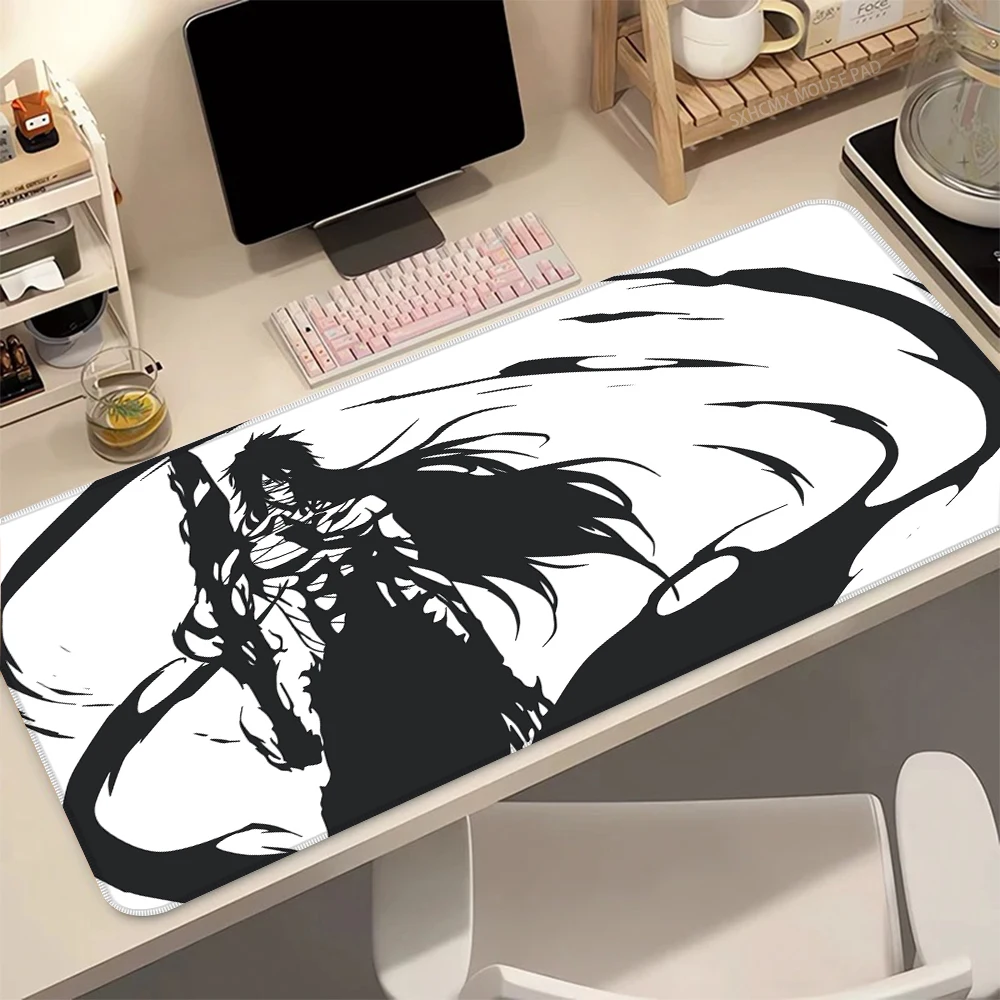 

Bleach Manga Panel White Large Mouse Pad Anime Shounen Gaming Mousepad Non-Slip Rubber Soft Table Mat for Laptop Office PC Gamer