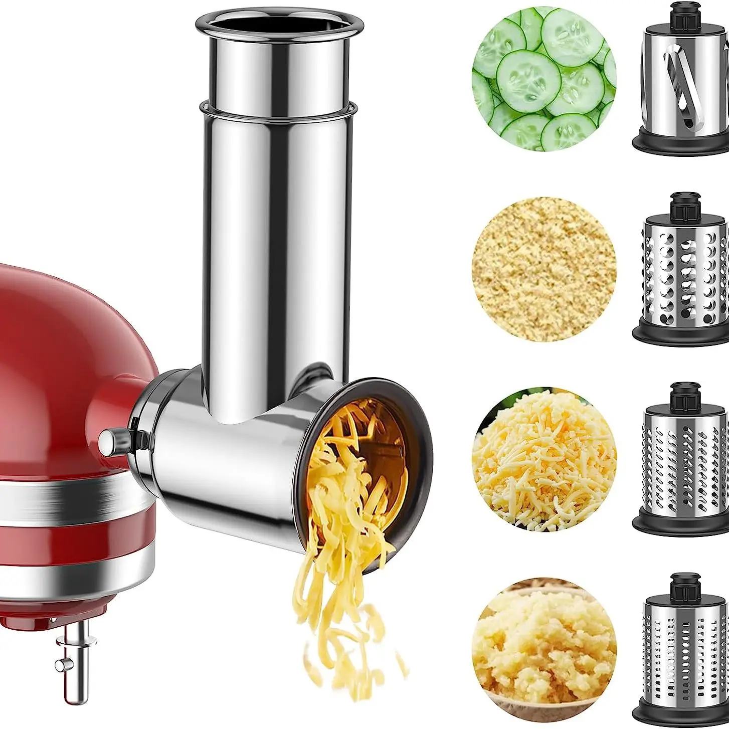 2024 New Slicer/Shredder Attachment for KitchenAid Stand Mixers as Vegetable Chopper Accessory-Salad Maker Kitchen Meat Grinder
