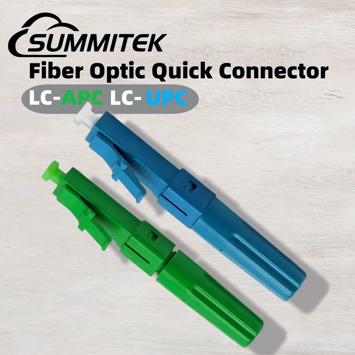 

SUMMITEK 10pcs LC APC UPC Fast Connector Single Mode Fiber Optic Quick Connector Special for 2.0*3.0mm Optical Drop Cable