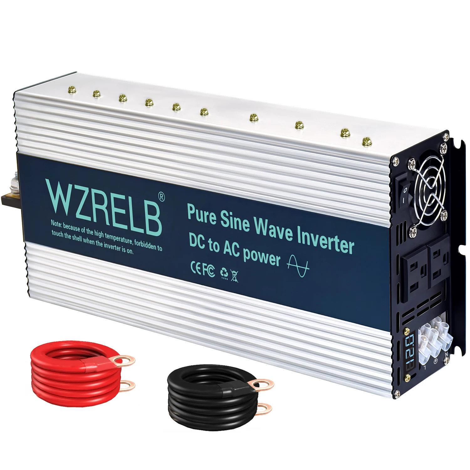 Solar Inverter 4000W Full Power Pure Sine Wave Battery 12V 24V 36V 48V 72V DC to 110V 120V 220V 230V 240V AC Voltage Converter