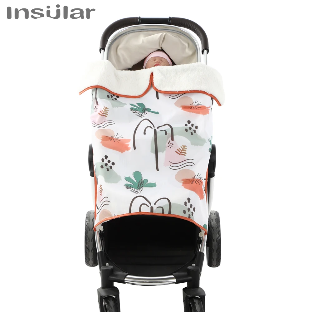 

85*64cm Baby Blankets Waterproof Thicken Infant Baby Stroller Fully Wrap Blanket Newborn Flannel Baby Bedding Blanket